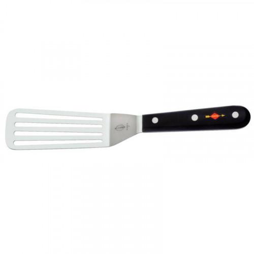 SPATULE COUDÉE FLEXIBLE AJOURÉE EN INOX PROFESSIONNELLE DICK - 130 MM