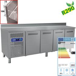 Table frigorifique ventilée 4 portes gn 1/1 550 litres profi line 2250x700xh880/900 - MR4/R2-BA_0