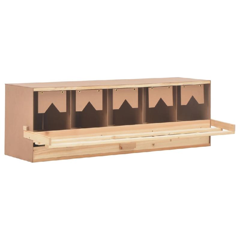 Vidaxl pondoir 5 compartiments 117x33x38 cm bois de pin massif 170660_0