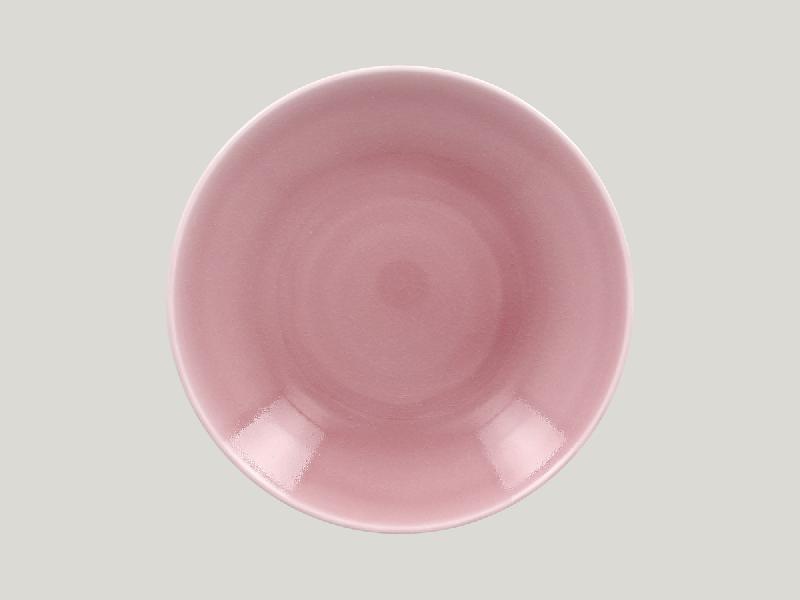 ASSIETTE COUPE CREUSE ROND ROSE PORCELAINE Ø 23 CM VINTAGE RAK