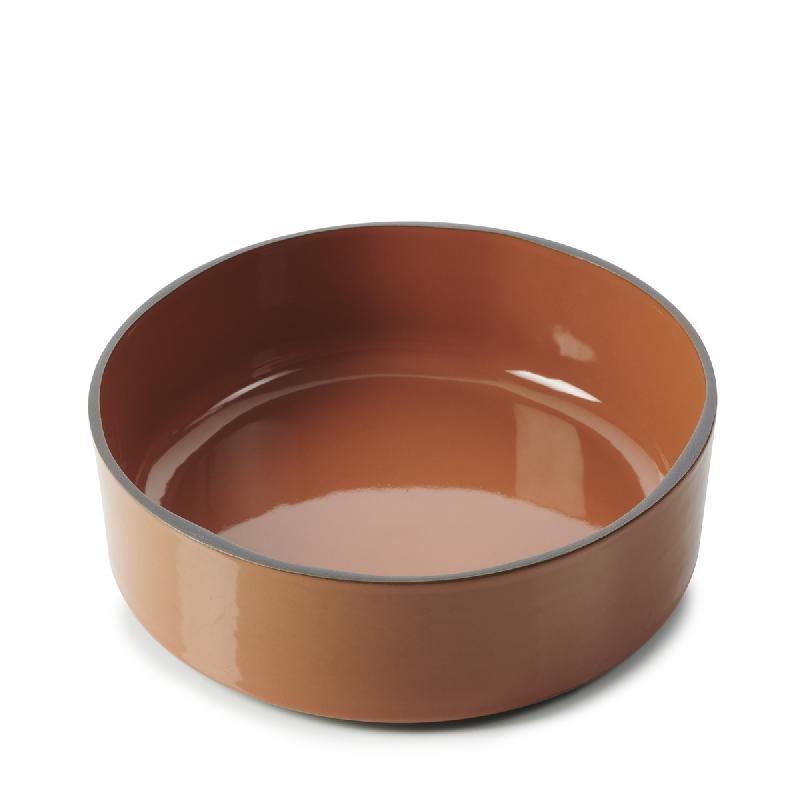 ASSIETTE CREUSE ROND ROUGE PORCELAINE Ø 17 CM CARACTERE REVOL
