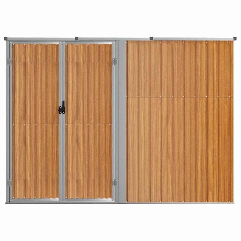 Abri à outils de jardin marron 225x89x161 cm acier galvanisé Modèle AbriSérénité 19 - 8720286512913_0