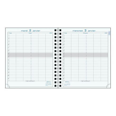 AGENDA JOURNALIER EXACOMPTA PLANIFIÉ 22 S RENDEZ-VOUS - ANNÉE 2027 - 18 X 22,5 CM GRIS
