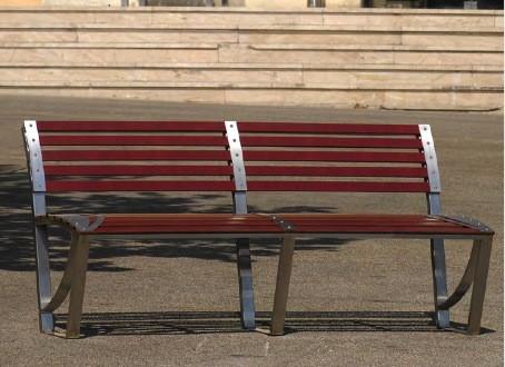 Banc public Éole - Mobilier urbain robuste en inox et compact, design et confort exceptionnels_0