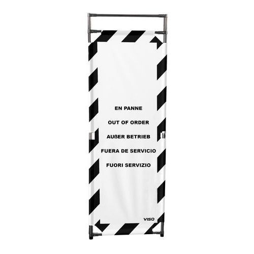 BARRIÈRE D'INTERVENTION INOX 1 PANNEAU 180M LOGO EN PANNE - VISO