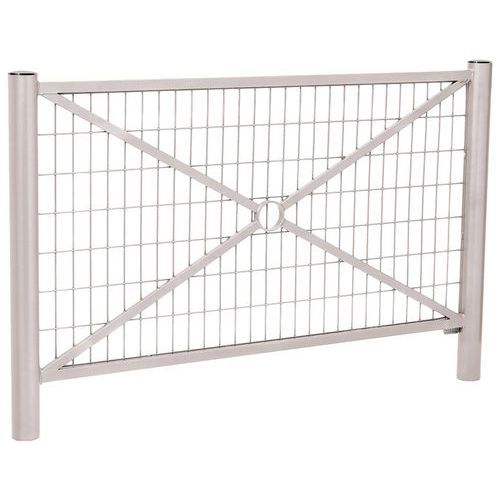 BARRIÈRE PROVINCE GRILLAGÉE 1.57 INOX BROSSÉ ZINC GRIS 7044 - PROCITY
