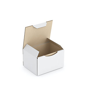 BOÎTE CARTON BLANCHE D'EXPÉDITION RAJAPOST 6X4,3X3,5 CM
