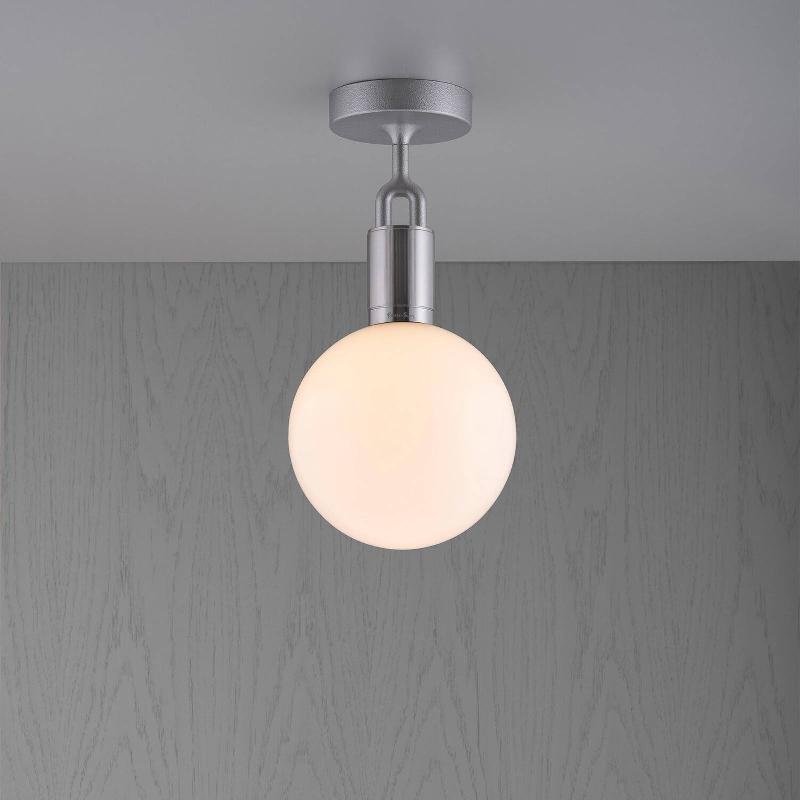 BUSTER + PUNCH FORKED ACIER/VERRE OPALE Ø 20CM