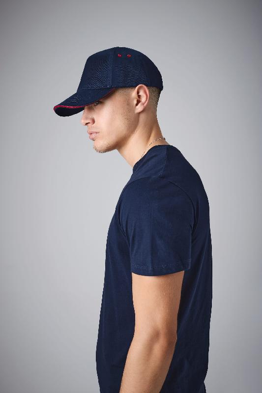 Casquette homme Ultimate à 5 panneaux sandwich contrasté - 100% coton drill - Réf: B15C_0