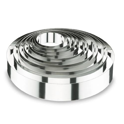 CERCLE À MOUSSE EN INOX 18/10 - HAUTEUR 4CM - DIAMÈTRE 7,5CM - LACOR - CERCLE À MOUSSE