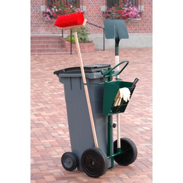 Chariot de voirie Rolléco - Métallique - Pour conteneur ou sac poubelle de 140 à 150L_0