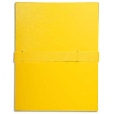 CHEMISE EXTENSIBLE EXACOMPTA - EN BALACRON - FERMETURE PAR SANGLE VELCRO - JAUNE - LOT DE 10