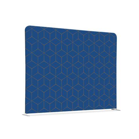 CLOISON EN TISSU 200-150 DOUBLE HEXAGONE BLEU-MARRON