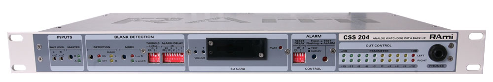 Détecteur d’absence de modulation avec carte SD intégrée - CSS 204 - Surveillance audio stéréo et bascule automatique_0