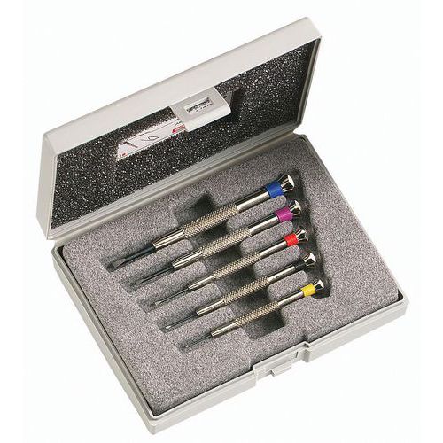 FACOM 1 JEU DE 5 TOURNEVIS HORLOGER POUR VIS À FENTE FACOM