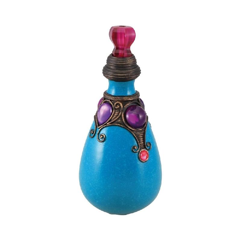 Flacon de potion bleu en polyrésine Ø9 x H20 cm_0