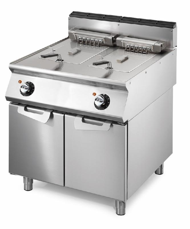 Friteuse professionnelle électrique, capacité 2x 10 litres - VS7080FRE10_0