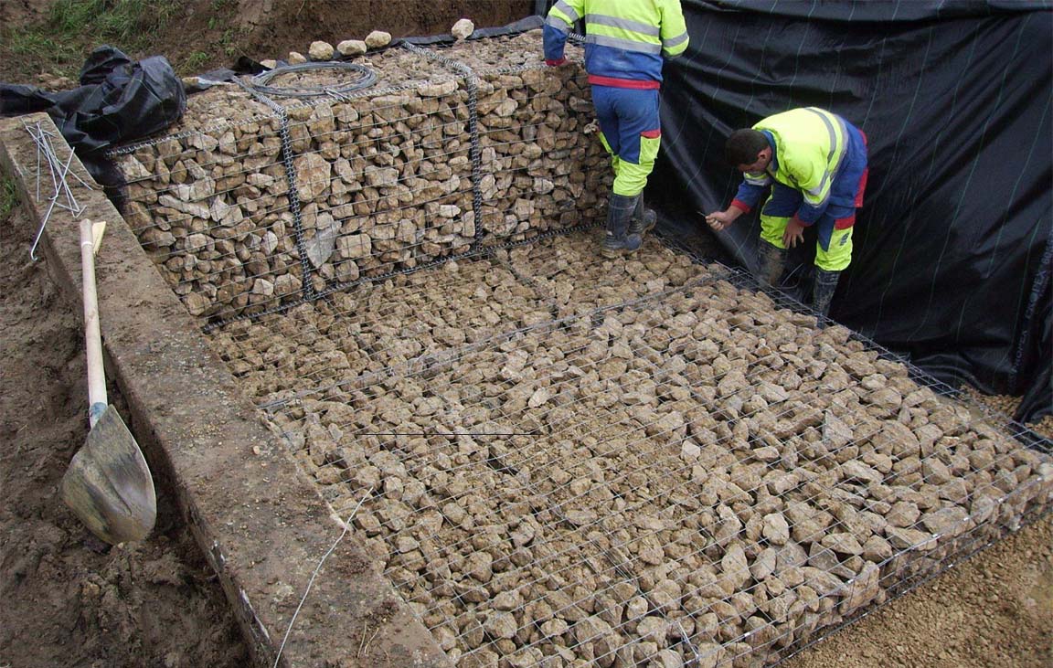 Gabion protection des berges - Matelas Weldmesh® avec cloisons pour débit élevé_0