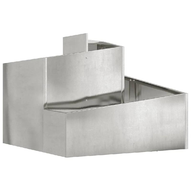 Helloshop26 - Cache-pot de jardin moderne 60 x 60 x 50 cm extérieur pratique design industriel en acier galvanisé argent 02_0052216 - métal 3000237_0