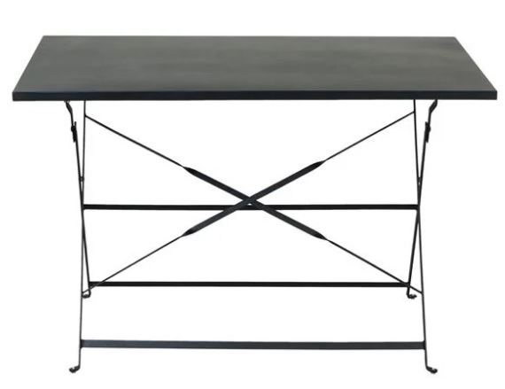 Imperial table pliante rectangulaire noir h - 71 x larg. 70 x long. 110 cm_0