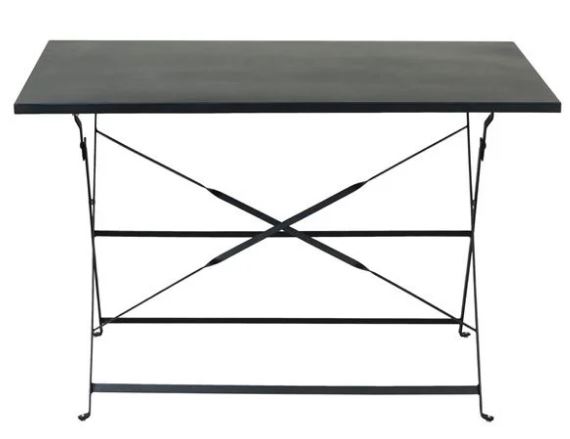 Table pliante rectangulaire noire Imperial - H 71 x L 70 x Lg 110 cm - pour 4 personnes_0