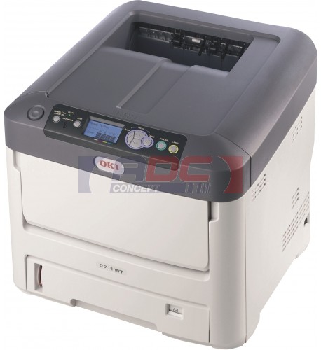 Imprimante laser A4 OKI C711WT - toner blanc révolutionnaire pour impression couleur_0