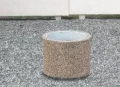 Jardinière ronde Kamosé en béton armé - Autostable avec option antigraffiti - Diamètre 47 cm, Hauteur 45 cm, Poids 90 kg_0