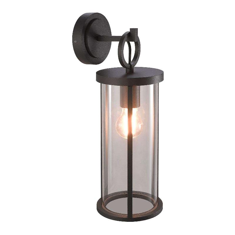 LUCANDE APPLIQUE D\'EXTÉRIEUR EMMELINE, TRANSPARENT, ALUMINIUM, HAUTEUR 45 CM
