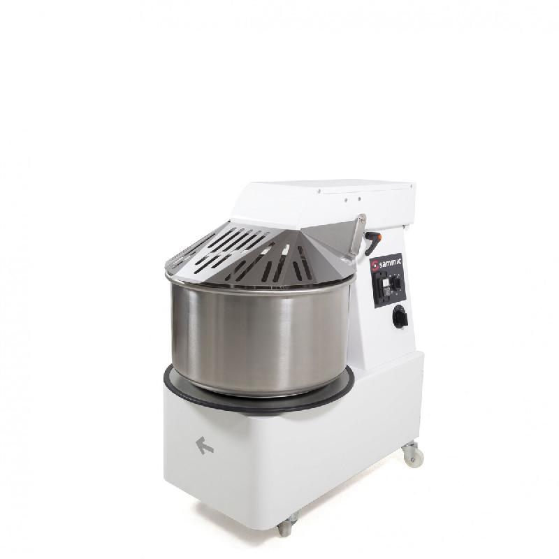 Pétrin à spirale Sammic AM-40 2V à deux vitesses avec cuve fixe de 41 litres, capacité 20 kg de farine, 400V 50Hz 3 phases | Sammic - inox 5501242_0