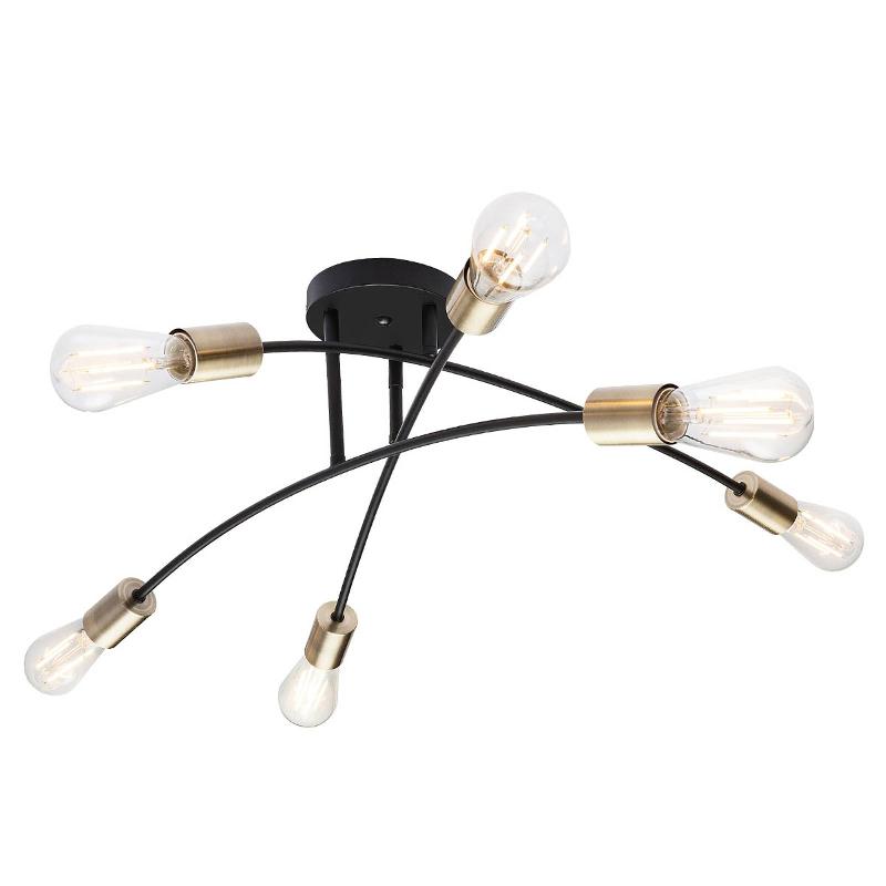 GLOBO PLAFONNIER SARINI EN MÉTAL, À 6 LAMPES