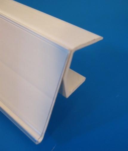 Porte étiquette 18 x 800 pour tablette bois - Blanc_0