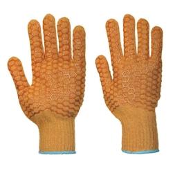 Portwest - Gants manutention enduction PVC double face très adhérent  CRISS CROSS Orange Taille 8 - 5036146009817_0