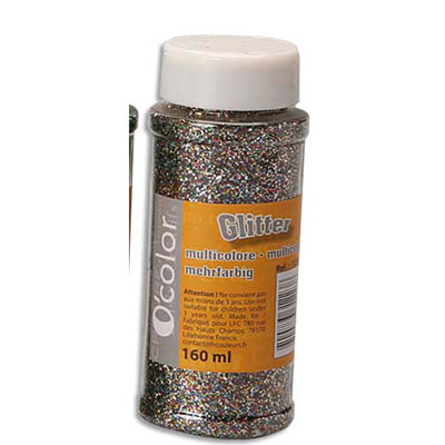 POT DE PAILLETTES SCINTILLANTES 160ML COULEUR MULTICOLORE