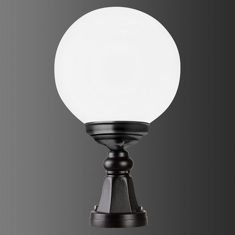 LCD POTELET 1141 AVEC ABAT-JOUR SPHÉRIQUE, NOIR/BLANC
