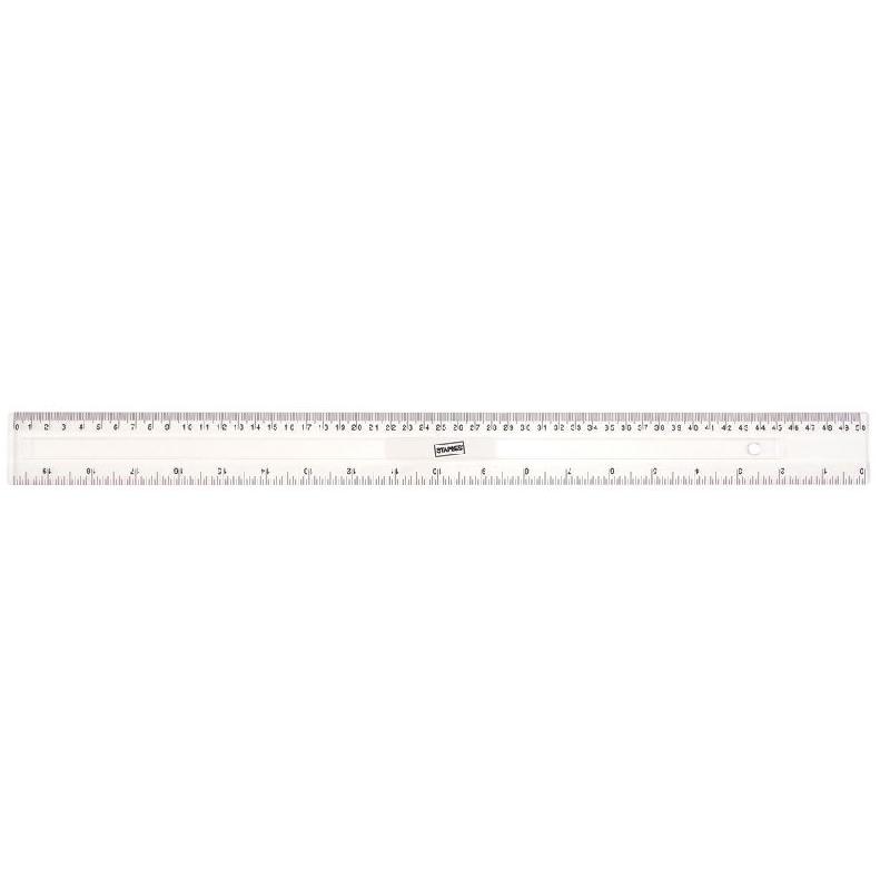 REGLE 50 CM - 9 -75 POUCES - TRANSPARENTE  - LOT DE 2