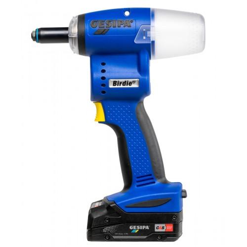 RIVETEUSE SUR BATTERIE BIRDIE® CAS 18V/2AH - POSE RIVETS JUSQU'À 5MM - 1 CHARGEUR + 1 BATTERIE GESIPA