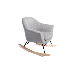 Rocking Chair Tissu Gris Chine 73x69x75 Intempora - ROCKTI002_1_0