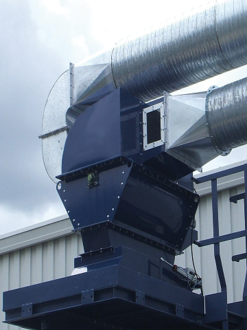 Séparateur rotatif - séparation air-matière pour installations pneumatiques avec écluse rotative et tôle perforée résistante_0