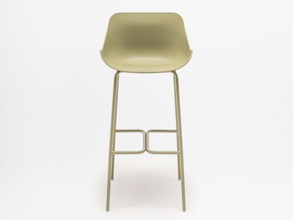 Tabouret haut Baltic coque plastique et repose pieds_0