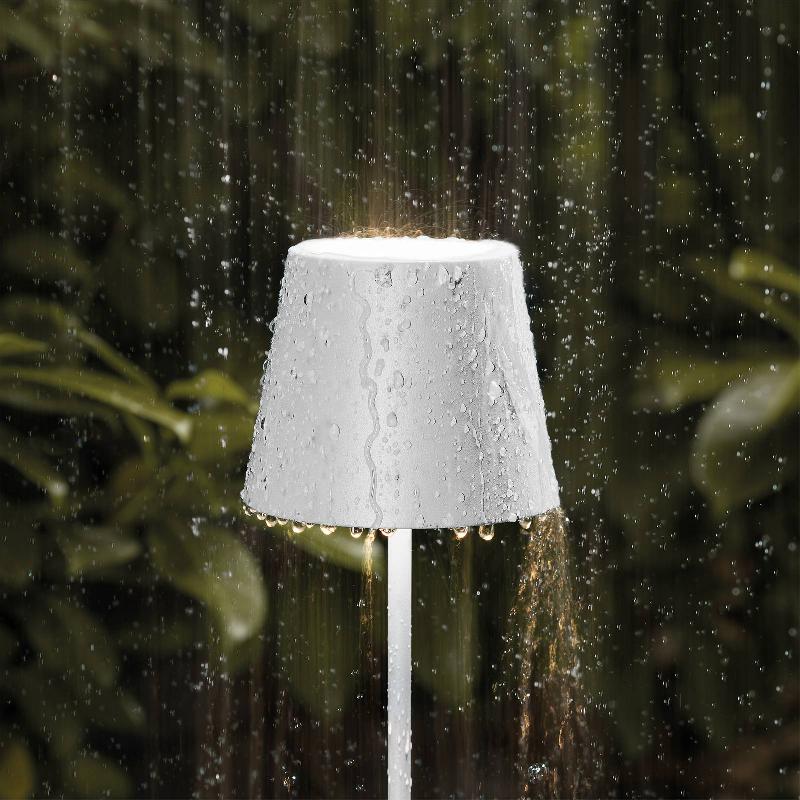 SIGOR LAMPE SUR PIED LED RECHARGEABLE NUINDIE IP54 120 CM ROND USB-C BLANC NEIGE
