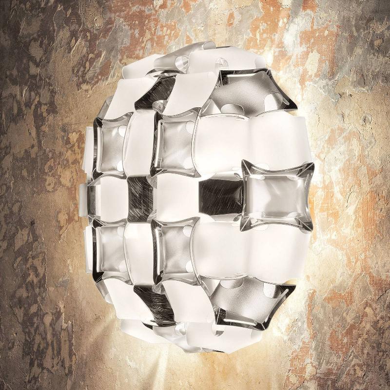 SLAMP MIDA APPLIQUE, 32X32 CM, PLATINE/BLANCHE