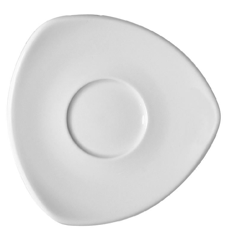 SOUS-TASSE TRIANGLE À CAFÉ BLANCHE 11CM - OPTIONS - BAUSCHER