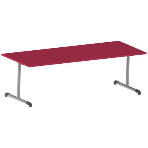 TABLE BANDANA 200 X 80 CM FIXE T4 STRAT CERISE GRIS - MOBIDECOR