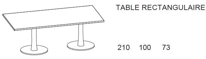 Table de réunion rectangulaire - Quadrifoglio - Blanc 9010, Béton_0