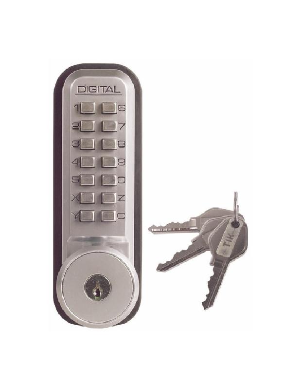VERROU À CODE MÉCANIQUE PÊNE DORMANT EN APPLIQUE + CLÉ DE SECOURS - UNICODE 2200 - UNITECNIC - U300.1.220