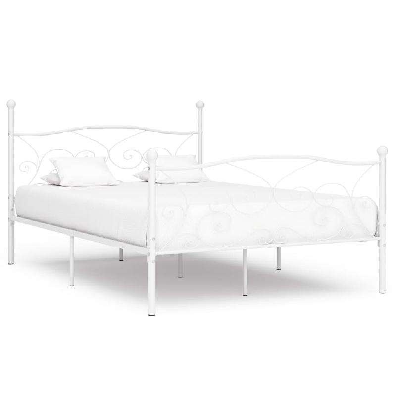 VidaXL Cadre de lit sans matelas avec sommier à lattes métal 140x200cm Modèle Belvelion - 284450_0