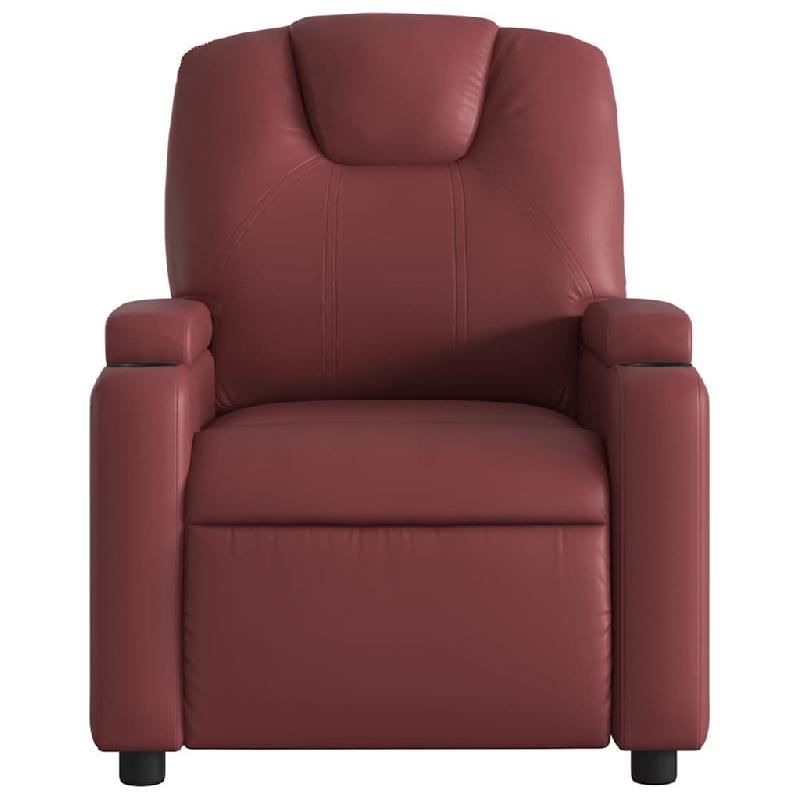 VidaXL Fauteuil de massage inclinable Rouge bordeaux Similicuir Modèle Corvélis - 372400_0