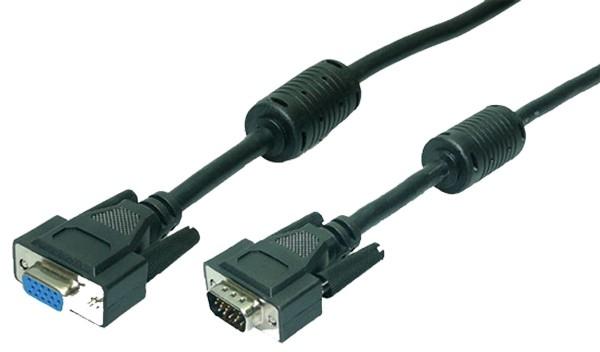 LOGILINK - Câble moniteur VGA HD D-Sub 15 broches - Mâle/Femelle - 3 m - Noir_0