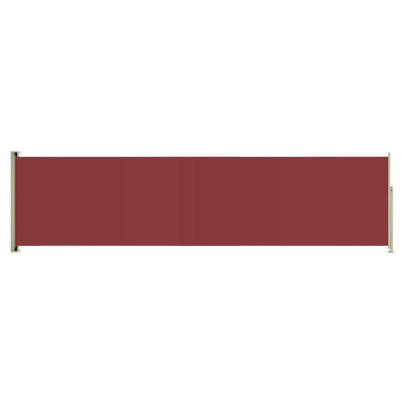 AUVENT PARAVENT STORE BRISE-VUE LATÉRAL RÉTRACTABLE DE PATIO JARDIN TERRASSE BALCON PROTECTION VISUELLE ÉCRAN 160 X 600 CM ROUGE 02_0007303_0