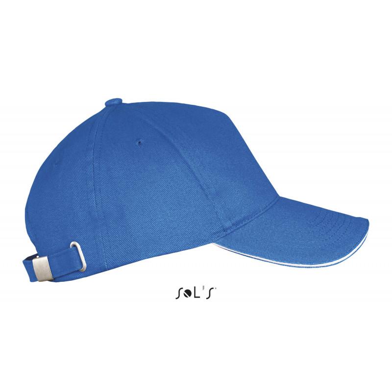 Casquette 5 panneaux Long Beach visière bicolore - Casquettes publicitaires_0